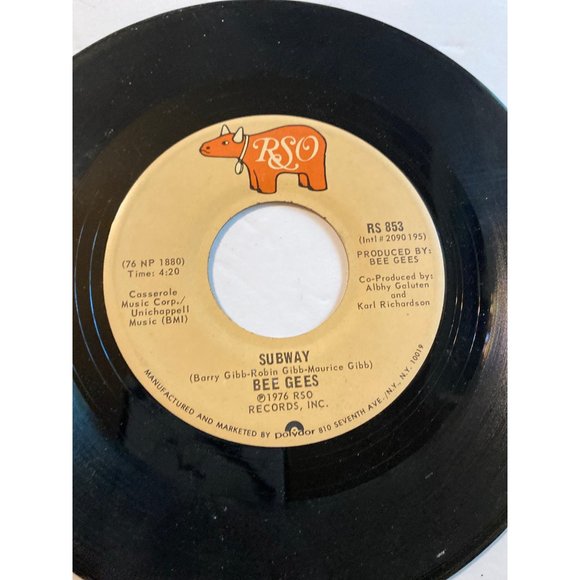 Vintage 7” vinyl record 45 RPM bee gees subway you should be dancing - Picture 3 of 4